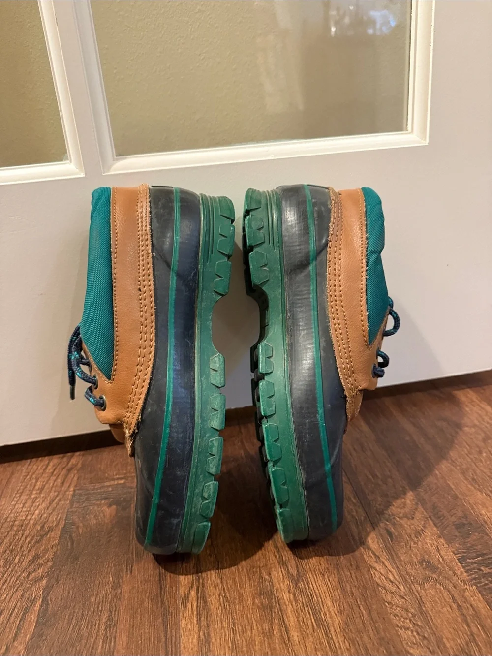 Women’s Teal and Brown Waterproof Duck Boots